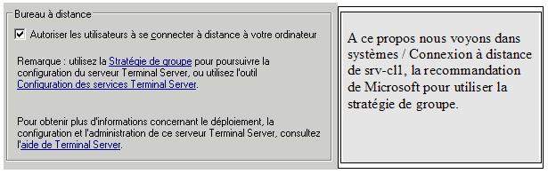 Connexion  distance