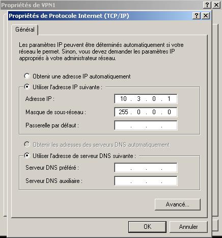 Attribution de l'IP du tunel